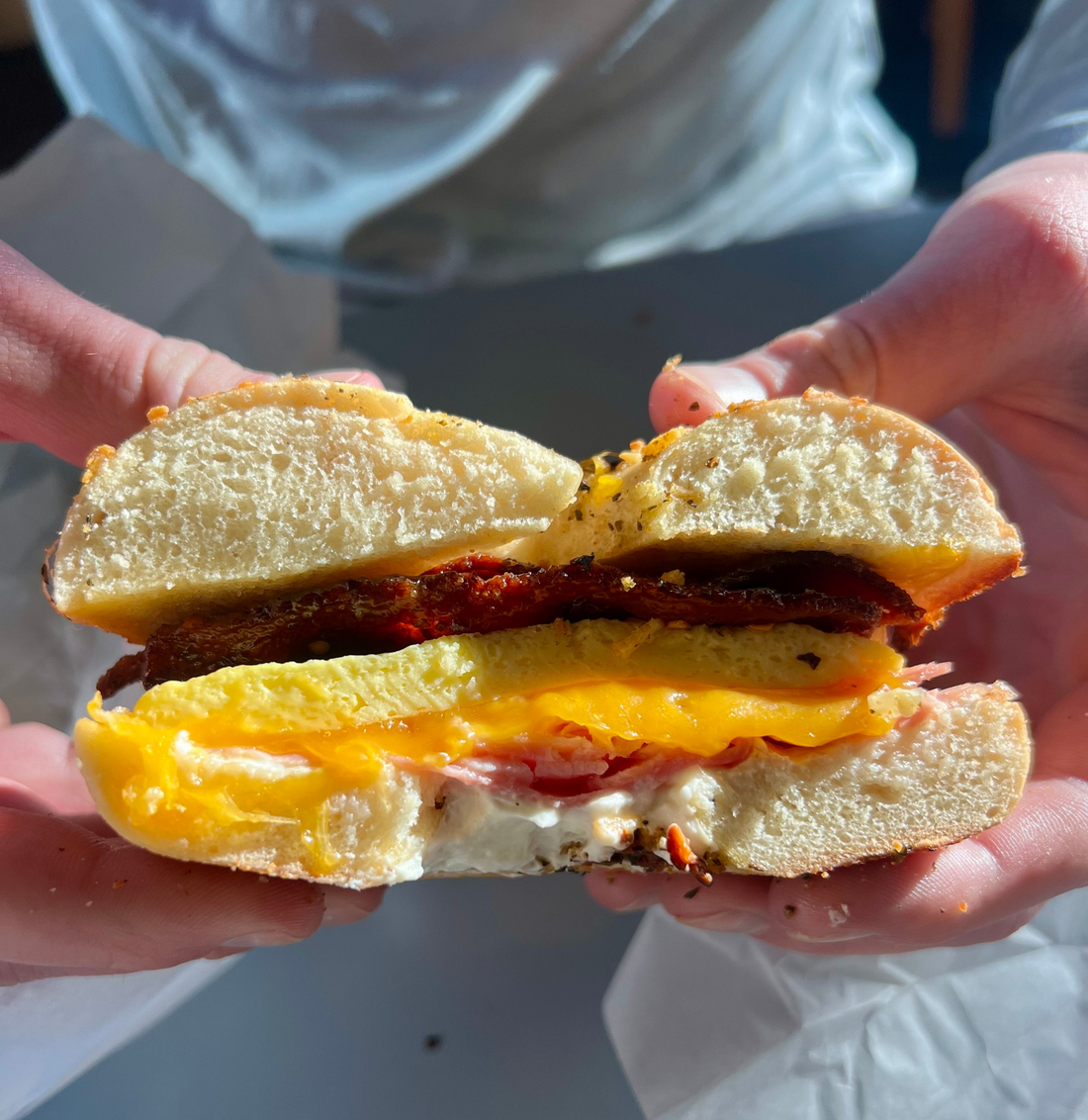 Bagel Pro-Tip from Gibson Berryhill! 🥓🥯