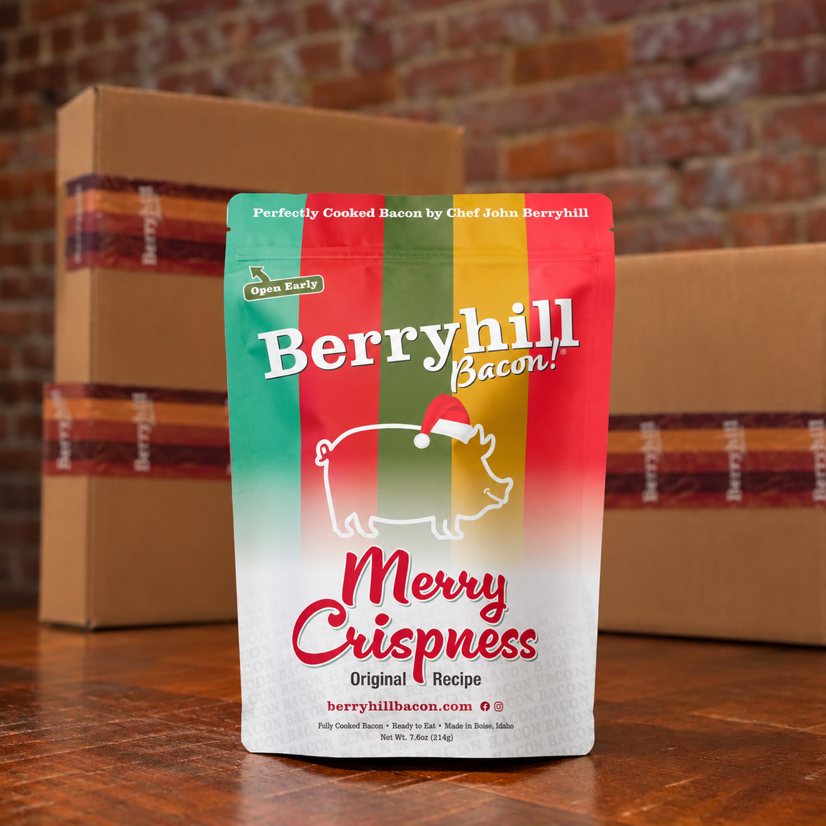 Merry Crispness Bacon Bag